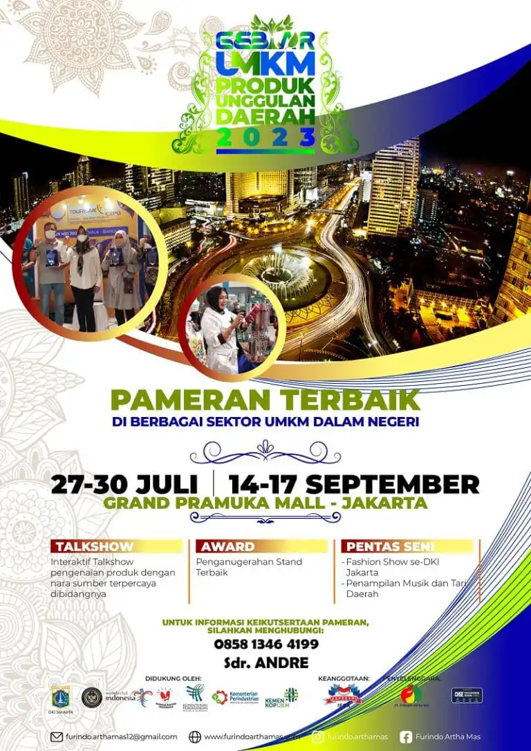 Yuk Hadiri dan Ikuti Gelaran Gebyar UMKM, Wisata dan Produk Unggulan Daerah Jakarta!
